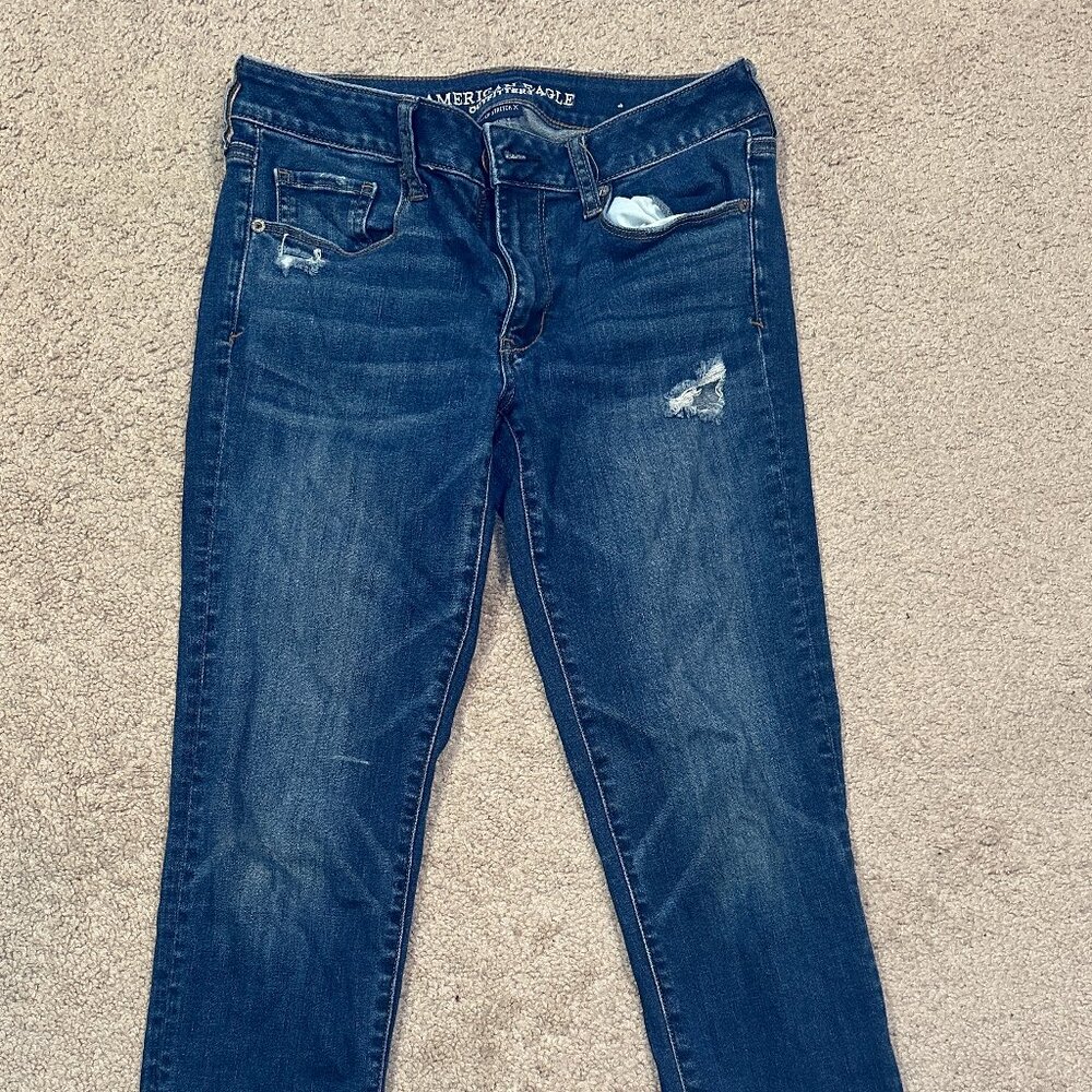 American Eagle Outfitters Super Stretch X blue jeans - Women's size 6